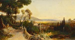 VÖLCKER Otto Erm. Emil 1810-1848,Süditalienische Landschaft auf Sizilien (?),Van Ham DE 2013-05-17