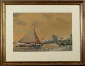 V ZWALM Cornelis,Harbor scene,Twents Veilinghuis NL 2013-10-18