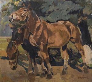 VACATKO Ludvik 1873-1956,Two Horses,Palais Dorotheum AT 2018-11-24