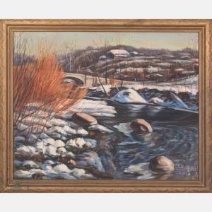 vacek c e 1900-1900,Winter River Landscape,Gray's Auctioneers US 2016-06-15