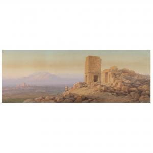 VACHER Charles 1818-1883,Middle East Landscape with Ruins,Leland Little US 2022-08-25