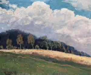 VACIK Robert F. 1880-1968,Birches by the field,Vltav CZ 2023-12-14