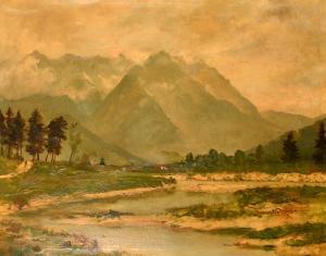 VAELTE Otto 1885-1977,A mountainous river landscape,John Nicholson GB 2021-03-24