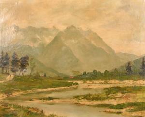 VAELTE Otto 1885-1977,A mountainous river landscape,John Nicholson GB 2021-05-19