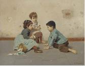 VAGANO L,Children Playing,19th Century,Christie's GB 2005-04-13