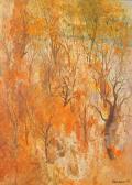 VAIKSNORAS Anthony 1918-1973,Fall Landscape,1959,Rachel Davis US 2014-10-25