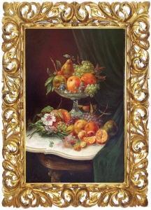 VAILLANT Louis David 1875-1944,Prunkstilleben mit Trauben, Pfirsichen und Birn,Auktionshaus Quentin 2003-10-25