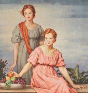 VAILLANT Louis David 1875-1944,Two Red Headed Sisters,Burchard US 2018-04-22