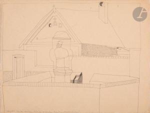 VAJDA Lajos 1908-1941,L'Eglise - L'Arbre devant la maison,1937,Ader FR 2023-03-24