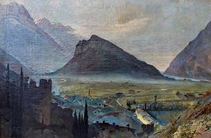 VAJDA Zsigmond 1860-1931,View of Lake Garda,Inter-Art Budapest Auctions HU 2013-05-30