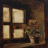 VALADON Jules Emmanuel 1826-1900,Potplant in a window sill,Bruun Rasmussen DK 2016-09-19
