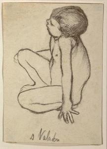 VALADON Suzanne 1865-1938,Maurice Utrillo nu assis,1889,Bonhams GB 2010-11-09