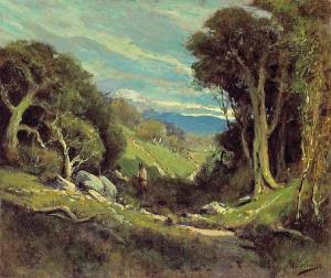 VALENCIA Manuel 1856-1935,A sunlit path through rolling hills,Bonhams GB 2009-04-07