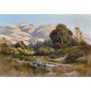 VALENCIA Manuel 1856-1935,Ross Valley Near Mt. Hamilton, California,Clars Auction Gallery 2023-06-16