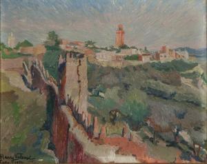 VALENSI Henri 1883-1960,Vue de Taza, Maroc,1924,Art Richelieu FR 2018-03-09