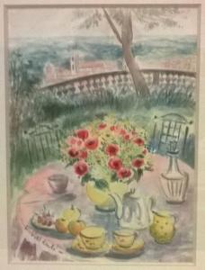 VALENTI F 1900-1900,Petit déjeuner sur la terrasse en Provence,Millon & Associés FR 2015-02-10