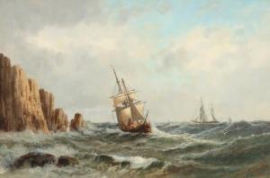VALENTIN Emile 1800-1800,Marine with a sailship,Bruun Rasmussen DK 2019-07-29
