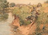 VALENTINE John 1867-1947,Otterhounds Closing In!,William Doyle US 2019-02-13