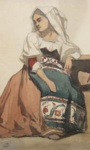 VALERIO Theodore 1819-1879,Femme romaine,Tajan FR 2008-04-30