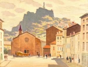 VALETTE Adolphe Pierre 1876-1942,Rocher Corneillee, Le Puy,1925,Tennant's GB 2024-03-16