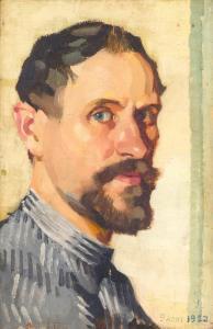 VALETTE Adolphe Pierre 1876-1942,Self portrait,1922,Tennant's GB 2024-03-16