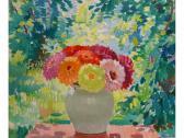 VALETTE Adolphe Pierre 1876-1942,Vase of Chrysanthemums,Capes Dunn GB 2015-04-14