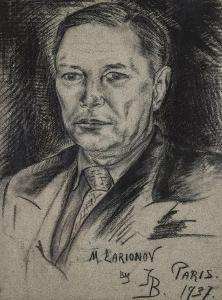 VALIRA IRENE B BASHKIROFF 1913-1999,Portrait of Mikhail Larionov,1937,Shapiro Auctions US 2014-10-25
