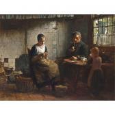 VALKENBURG Hendrik 1826-1896,a peasant family in a kitchen interior,Sotheby's GB 2006-10-17