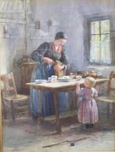 VALKENBURG Hendrik 1826-1896,Mother and Daughter in the Kitchen,William Doyle US 2010-09-15