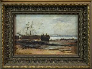 VALLANCE William Fleming 1827-1904,BEACHED BOAT,1884,McTear's GB 2019-06-05
