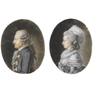 VALLIERE 1773-1792,A PAIR OF PROFILE PORTRAITS OF A LADY AND GENTLEMA,Sotheby's GB 2010-07-06