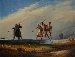 VALLOT Louise,Les bergers landais,1831,Aguttes FR 2013-12-06
