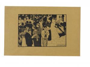 VALLOTTON Felix 1865-1925,Les chanteurs, planche issue de Paris Intense,1893,Christie's 2024-04-12