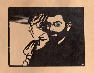 VALLOTTON Felix 1865-1925,Mogens Ballin et sa femme,1898,Beaussant-Lefèvre FR 2016-06-15