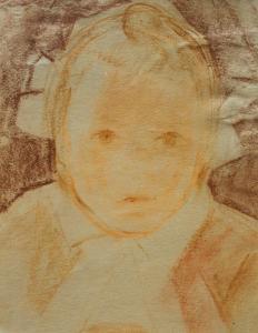 VALNERE Rita 1929-2015,Portrait of a child,1960,Antonija LV 2023-08-06