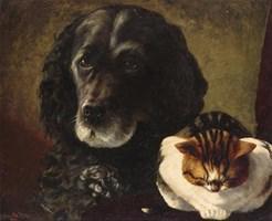 VALTER Eugene M 1882-1925,Study of a retriever and a cat,1880,Woolley & Wallis GB 2016-09-07