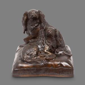 VALTON Charles 1851-1918,King Charles Spaniels on a Cushion,William Doyle US 2024-04-16