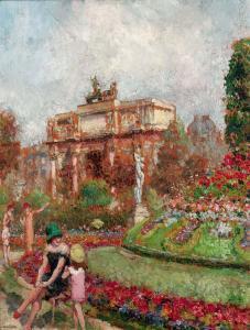 VALVERANE Denis 1800-1900,Le jardin des Tuileries, Paris,Christie's GB 2001-09-28