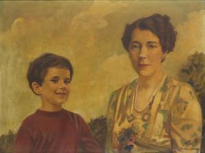 VAN ABBE Salomon 1883-1972,Portrait of grandmother and grandson,1947,Ewbank Auctions GB 2021-09-16