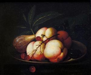 van AELST Evert 1602-1657,Piatto con pesche, uva e fichi,Meeting Art IT 2011-11-01