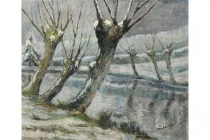 VAN AERSCHODT Jules 1930,L'étang du Moulin Collet à Houdeng-Aimeries,Von Zengen DE 2015-03-20