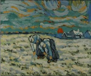 van AKEN Arnold,Two Peasant Women Digging In A Field With Snow,Daniel's Auction House 2010-08-18