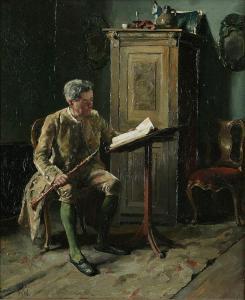 van AKEN Leo 1857-1904,Joueur de clarinette,1866,Bernaerts BE 2018-03-19