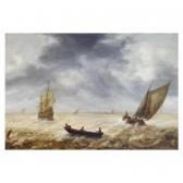 van ANTHONISSEN Hendrick,FISHERMEN IN A ROWBOAT AND OTHER SAILING VESSELS I,Sotheby's 2003-01-23
