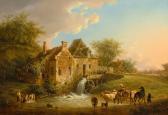 van ASSCHE Henri 1774-1841,Landscape with watermill and farmyard,1806,Galerie Koller CH 2019-09-27