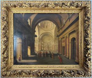 van BADEN Hans Jurriaensz 1604-1663,Scène de cour à l'intérieur d'un palais,Osenat FR 2023-03-25