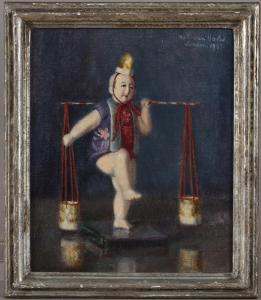 VAN BAKEL Nellie,Study of a Doll in Asian Costume,1937,Tooveys Auction GB 2018-11-28