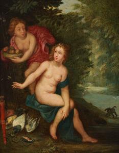 van BALEN Hendrik I,Diana und ihre Nymphe nach der Jagd,1630,im Kinsky Auktionshaus 2023-11-28