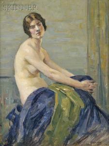 VAN BARKALOO HALE Girard 1886-1958,Portrait of a Seated Female Nude,Skinner US 2011-01-28