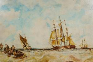 van BARTH Heyn Kervel 1877-1939,shipping off the coast,Crow's Auction Gallery GB 2021-06-15